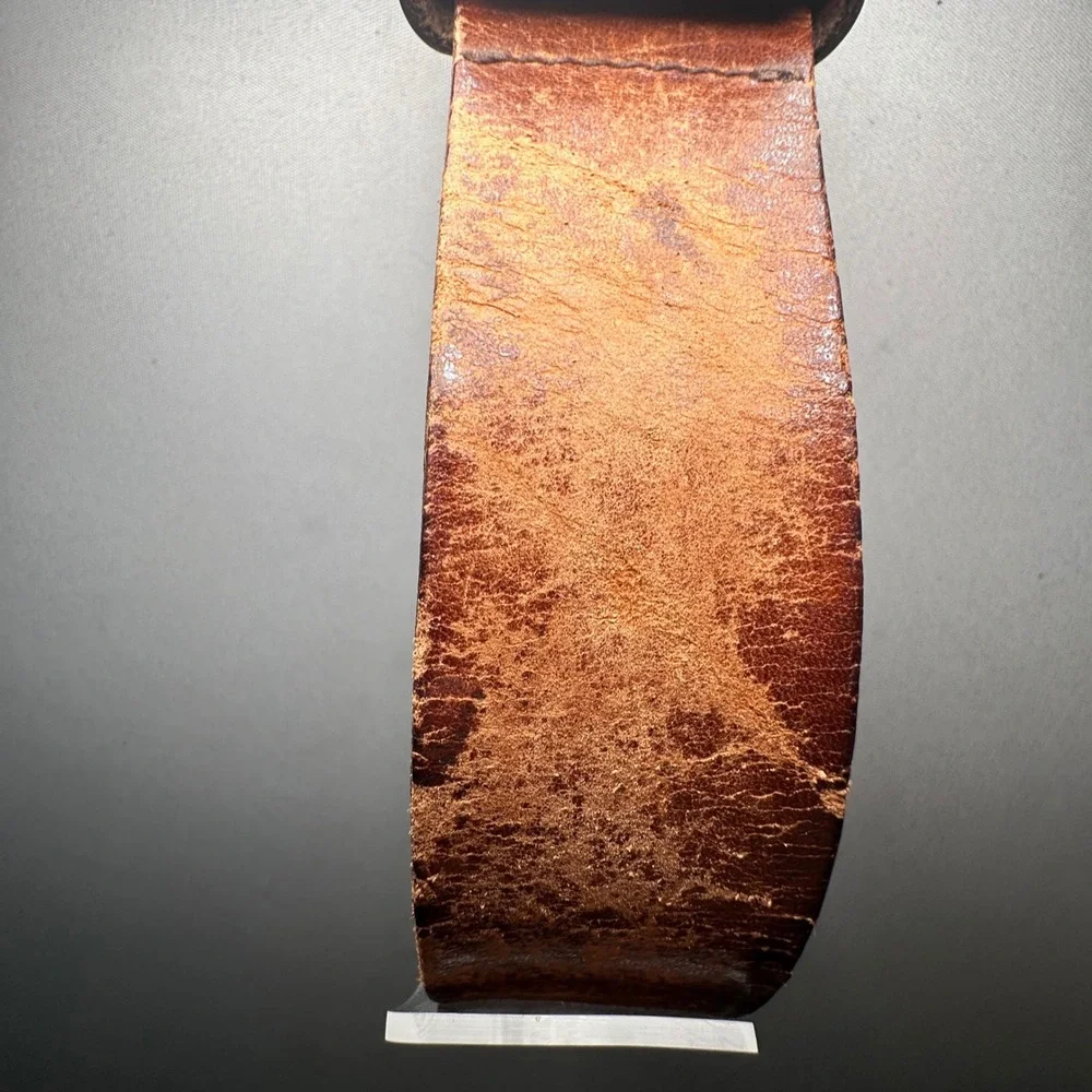 Levis Leather Belt‎ Mens 38 Brown Full Grain USA Western Metal Star